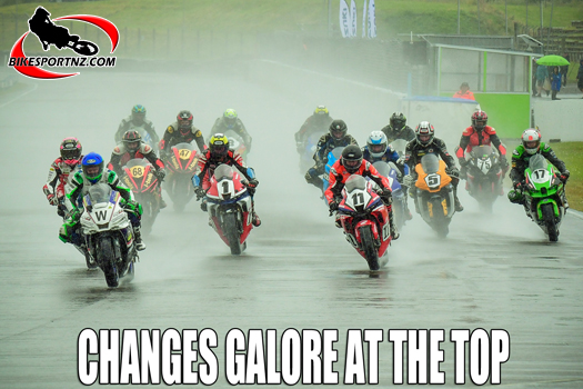 The high-powered motorcycle racing at Manfeild at the weekend was edge-of-the-seat exciting. This is the start of the first race the F1/Superbikes class on Sunday. Photo by Andy McGechan, BikesportNZ.com