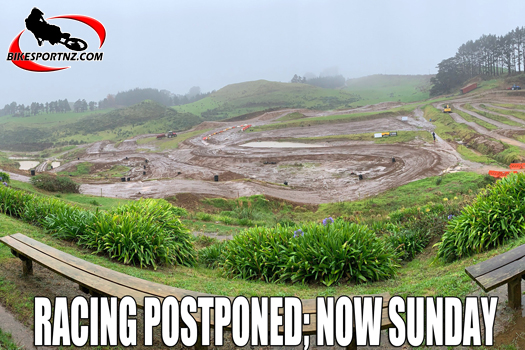 The extremely wet weather that has drenched the country over the past couple of days finally reached Taranaki today. Photo by Andy McGechan, BikesportNZ.com