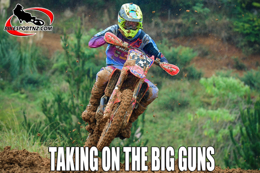 Invercargill’s Jack Treloar (Motul Honda Racing Team CRF450), on his way to another podium finish in the 2024 New Zealand Motocross Championships. Photo by Andy McGechan, BikesportNZ.com