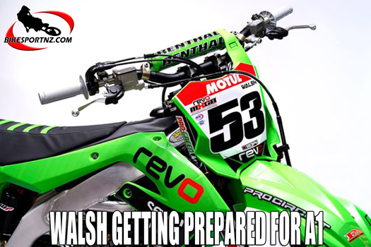 New Zealand's Dylan Walsh gets ready for A1