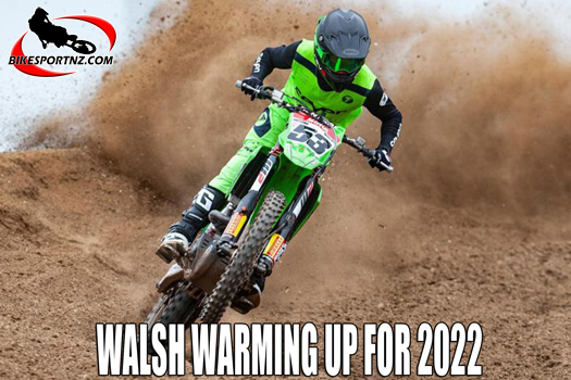 Dylan Walsh warms up for AMA supercross series