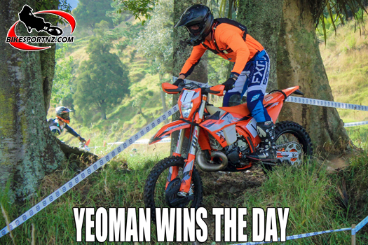 Taupo’s Wil Yeoman (KTM), top individual at round two of the National Club Enduro Series near Tokoroa on Saturday. Photo by Madison Clarke